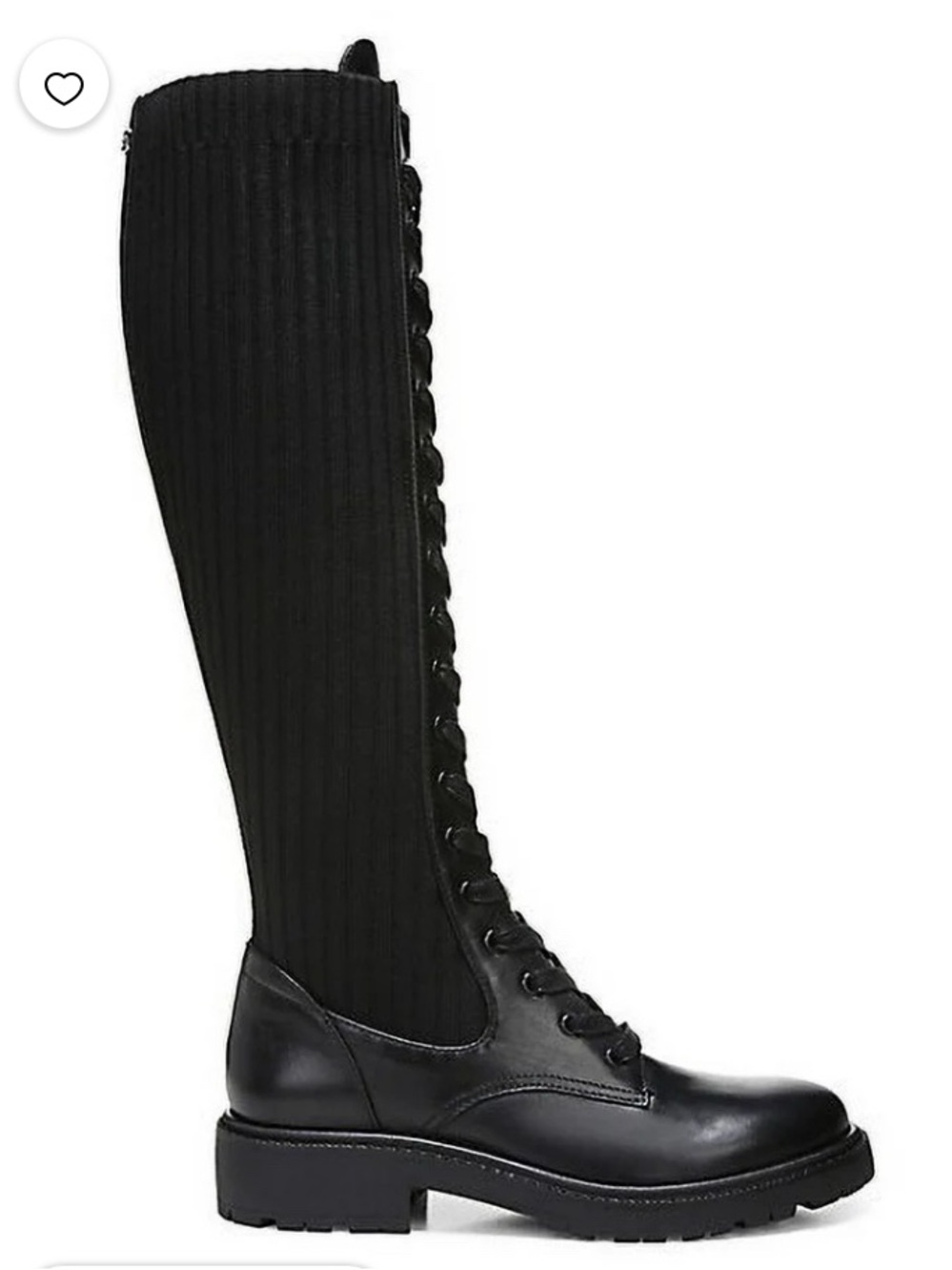 Like New Sam Edelman Lila Black Knee-High Lace-Up Combat Boots